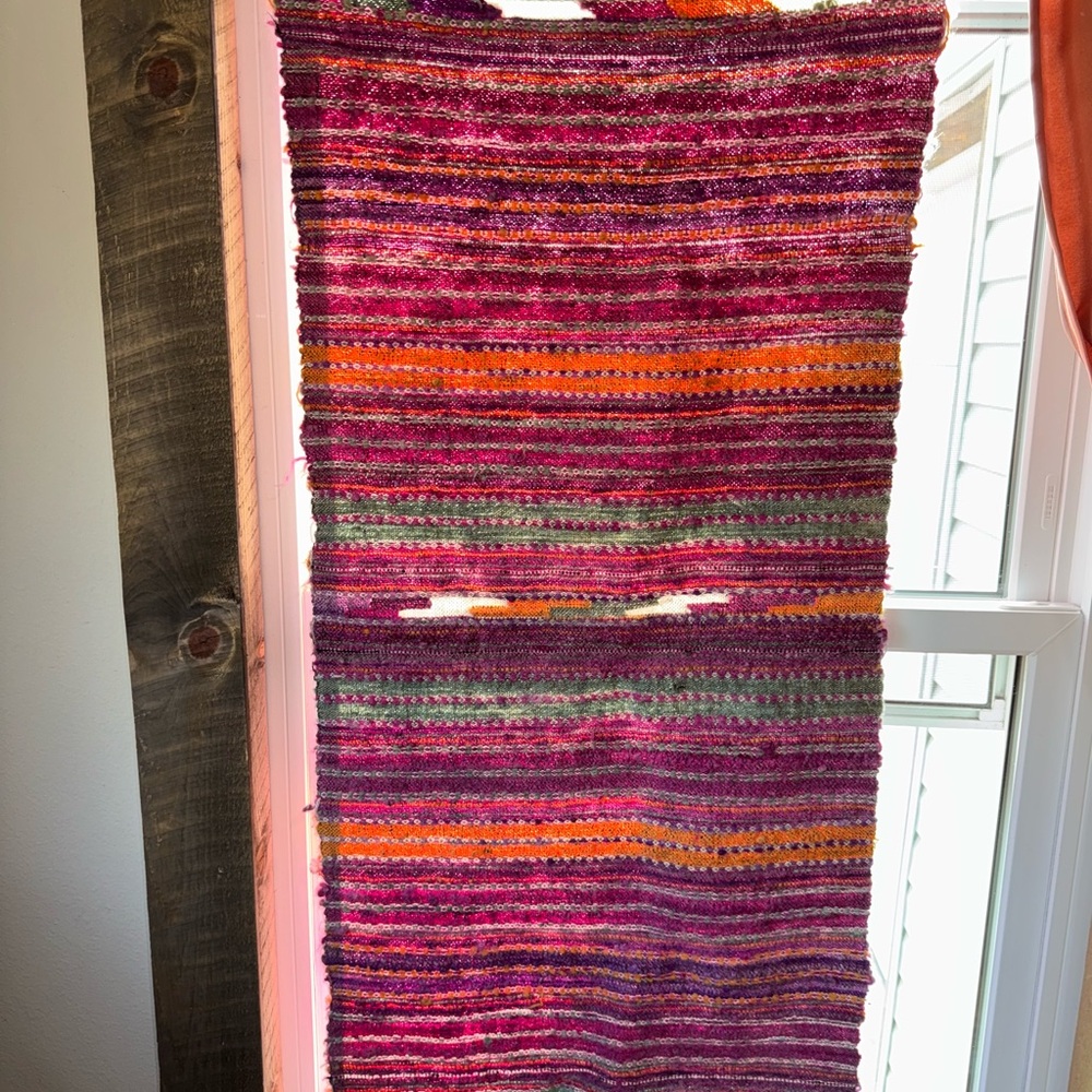 Vibrant Striped Woven Boho Tapestry